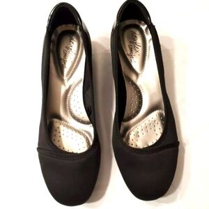 Dexflex Comfort Womens Shoes Wedges Black Size 7W Dress Dance